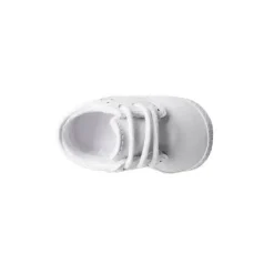 Baby Deer Sapato de berço de veado bebê sela de couro Oxford, branco Clearance
