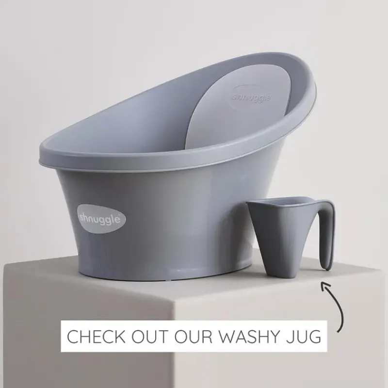shnuggle__newborn_baby_ba_SKU3LozeRld_1.webp Shnuggle - Newborn Baby Bath With Plug, Pebble Grey New