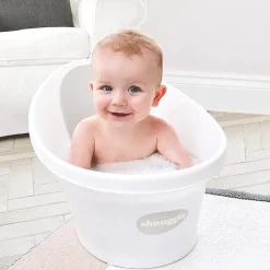 Shnuggle - Newborn Baby Bath With Plug, White Hot