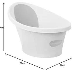 Shnuggle - Newborn Baby Bath With Plug, White Hot