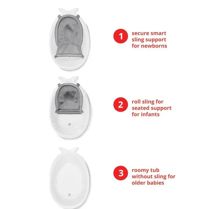 skip_hop__banheira_para_b_SKUBVff3OO4_3.webp Skip Hop - Banheira para bebê, banheira inteligente de 3 estágios, conjunto essencial para banho de bebê Moby, White e Moby, cinza Best