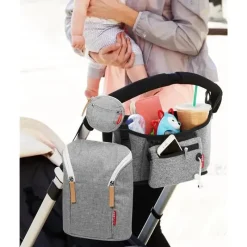 Skip Hop - Bolsa Dupla Garrafa Grab & Go, Cinza Melange Fashion