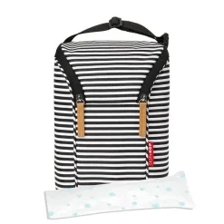 Skip Hop - Bolsa dupla para garrafa Grab &amp; Go, listra preta/branca Hot