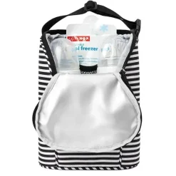Skip Hop - Bolsa dupla para garrafa Grab &amp; Go, listra preta/branca Hot