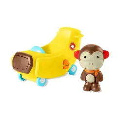 Skip Hop - Brinquedo de avião de carro com estatueta de macaco, equipe do zoológico Fashion