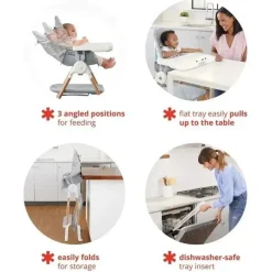 Skip Hop - Cadeira alta conversível Sit-to-Step, cinza Clearance
