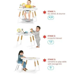 Skip Hop - Centro de atividades e mesa de jogo de 3 estágios inspirado em Discoverosity Montessori, maiores de 4 meses New