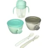Skip Hop - Conjunto de refeições para alimentação de bebês, azul-petróleo e cinza Hot