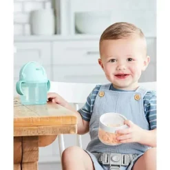 Skip Hop - Conjunto Sip To Snack 2 em 1, azul-petróleo e cinza New
