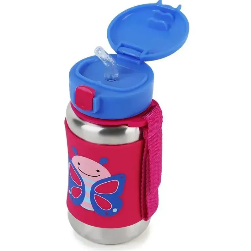 skip_hop__garrafa_zoo_de__SKUgsMfv7oG_1.webp Skip Hop - Garrafa Zoo de Palha em Aço Inoxidável, Borboleta Fashion