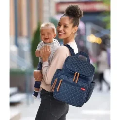 Skip Hop - Mochila Bolsa Fraldas Forma, Azul Marinho New