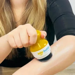 Solar Buddies - Aplicador de esponja roll-on recarregável para crianças, adultos, famílias, nude Hot