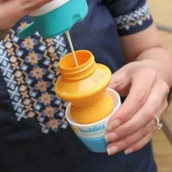 Solar Buddies - Aplicador de esponja roll-on recarregável para crianças, adultos, famílias, roxo Hot