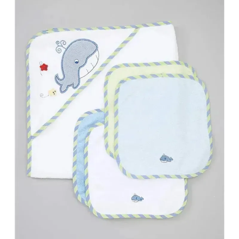 spasilk___unidades_de_toa_SKU7frsUptH_3.webp SpaSilk - 4 unidades de toalha com capuz e 4 unidades de panos, baleia azul Best