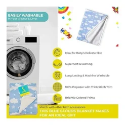 SpaSilk - cobertor de lã Velboa para meninos, azul celeste Best