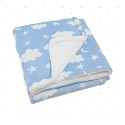 SpaSilk - cobertor de lã Velboa para meninos, azul celeste Best