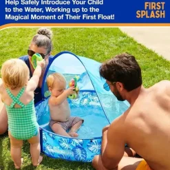 Spin Master - Piscina pop-up Swimways Elite com cobertura e maleta de transporte, para idades de 9 a 24 meses, 32, azul Best