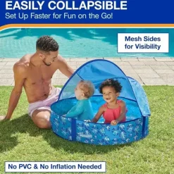 Spin Master - Piscina pop-up Swimways Elite com cobertura e maleta de transporte, para idades de 9 a 24 meses, 32, azul Best