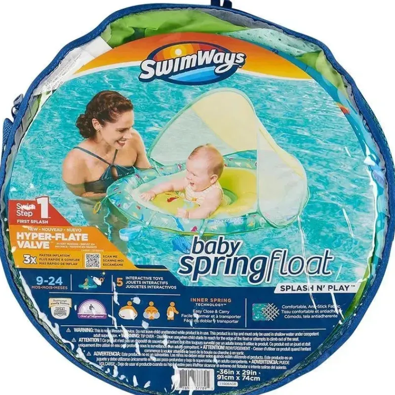 spin_master__swimways_bab_SKU2n53DbiG_6.webp Spin Master - SwimWays Baby Spring Float Splash N Play, proteção UPF, crianças de 9 a 24 meses Discount