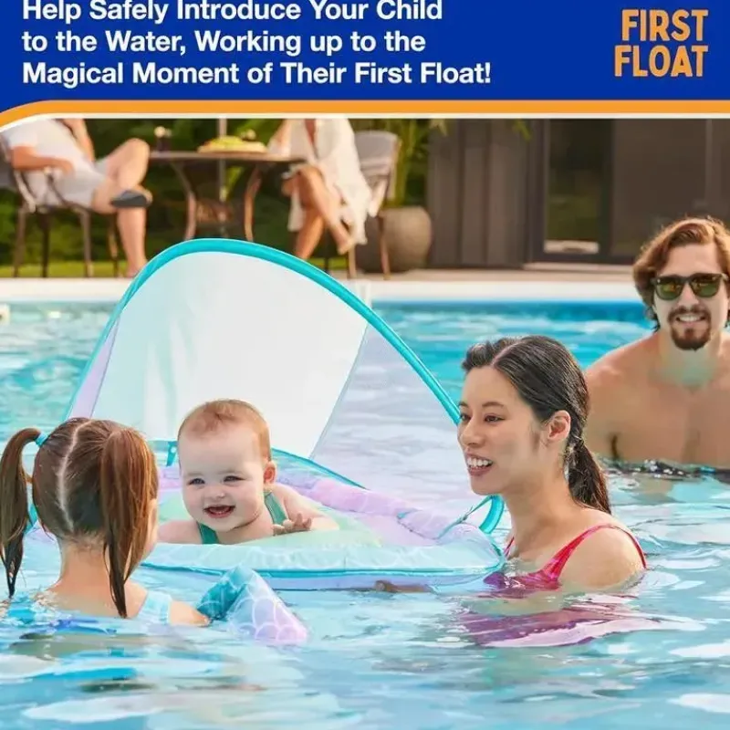 spin_master__swimways_bab_SKUcjrhiwhA_1.webp Spin Master - Swimways Baby Spring Pool Float, proteção UPF, crianças de 9 a 24 meses, sereia Fashion