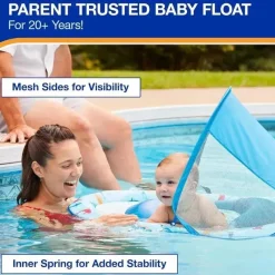Spin Master - Swimways Baby Spring Pool Float, proteção UPF, crianças de 9 a 24 meses, sereia Fashion