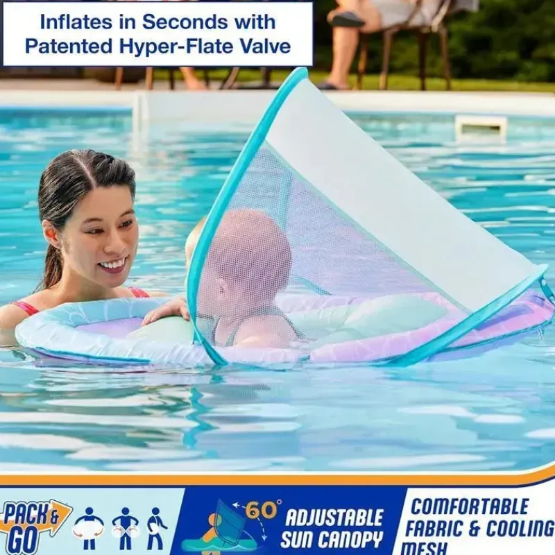 spin_master__swimways_bab_SKUcjrhiwhA_5.webp Spin Master - Swimways Baby Spring Pool Float, proteção UPF, crianças de 9 a 24 meses, sereia Fashion