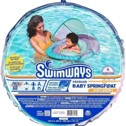 Spin Master - Swimways Baby Spring Pool Float, proteção UPF, crianças de 9 a 24 meses, sereia Fashion