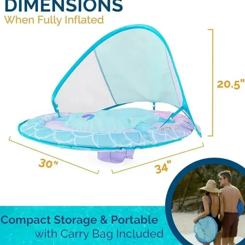 spin_master__swimways_sun_SKUDG1G6x1w_3.webp Spin Master - Swimways Sun Canopy Inflável Bebê Flutuador de Primavera para Crianças de 9 a 24 Meses, Sereia Hot