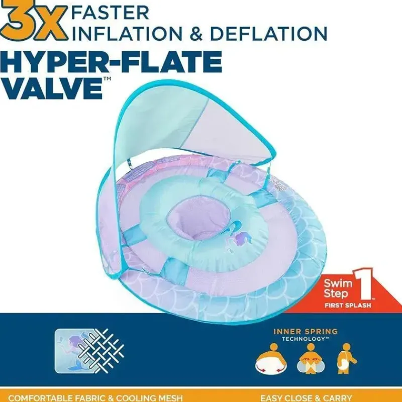 spin_master__swimways_sun_SKUDG1G6x1w_4.webp Spin Master - Swimways Sun Canopy Inflável Bebê Flutuador de Primavera para Crianças de 9 a 24 Meses, Sereia Hot