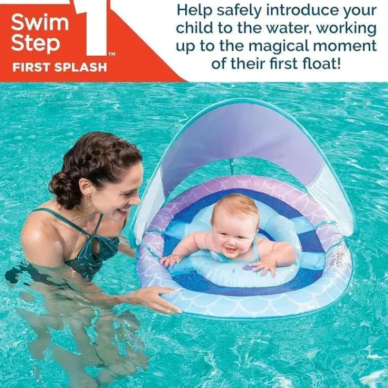 spin_master__swimways_sun_SKUDG1G6x1w_5.webp Spin Master - Swimways Sun Canopy Inflável Bebê Flutuador de Primavera para Crianças de 9 a 24 Meses, Sereia Hot
