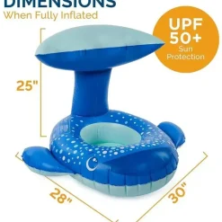Spin Master - Swimways Sun Canopy Baby Boat, brinquedos para crianças de 9 a 24 meses, baleia Sale