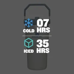 Stanley - copo de aço inoxidável IceFlow de 20 onças com palha, neblina Hot