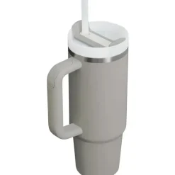 Stanley - Copo isolado a vácuo de aço inoxidável Quencher H2.0 FlowState de 30 onças, cinza Fashion
