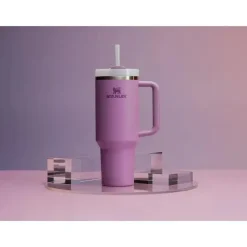 Stanley - Copo isolado a vácuo de aço inoxidável Quencher H2.0 FlowState de 40 onças, lilás Fashion