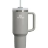 Stanley - Copo isolado a vácuo de aço inoxidável Quencher H2.0 FlowState de 40 onças, cinza New