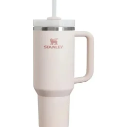 Stanley - Quencher H2.0 FlowState Copo térmico de aço inoxidável com isolamento a vácuo, 40 oz, quartzo rosa Fashion
