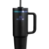 Stanley - Quencher H2.0 Tumbler with Handle and Straw 30 Oz, Black Chrome Hot