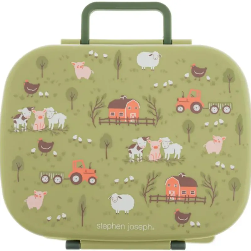 stephen_joseph__bento_box_SKUTAYw5gIm_0.webp Stephen Joseph - Bento Box With Removable Tray Farm Fashion