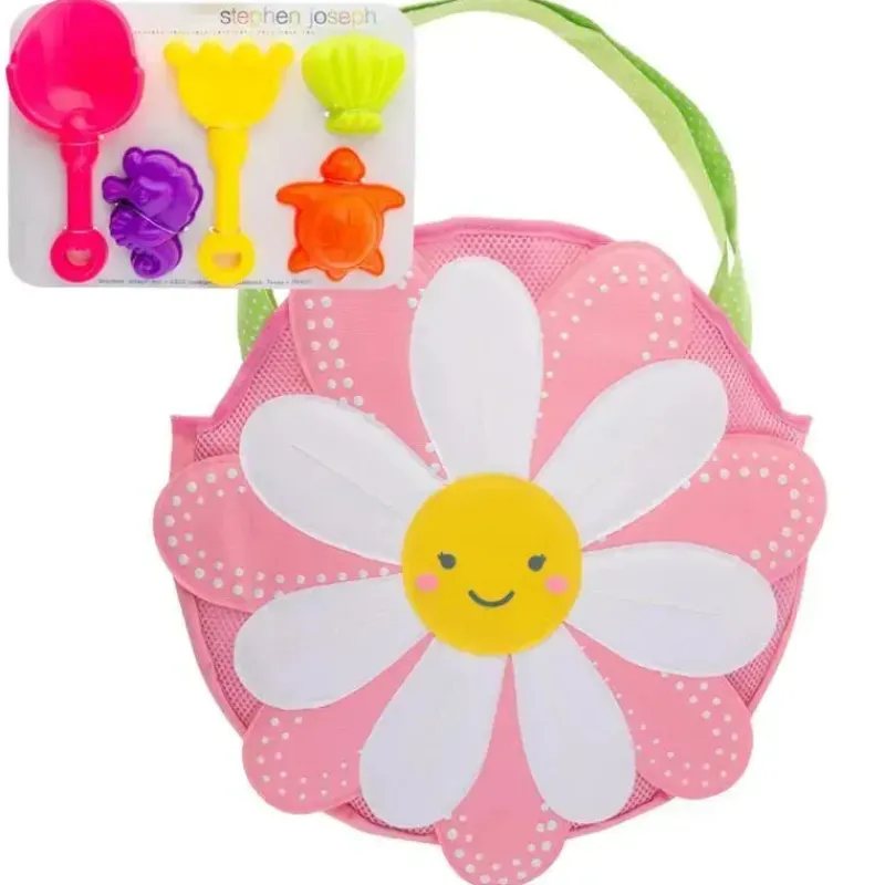stephen_joseph__conjunto__SKU5ruR2Jhe_0.webp Stephen Joseph - Conjunto de sacolas de praia e brinquedos de areia, flor Outlet