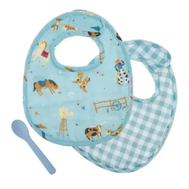 stephen_joseph__conjunto__SKUvIkValCg_0.webp Stephen Joseph - Conjunto de babador de musselina, faroeste Sale