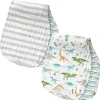 Stephen Joseph - pano de arroto de musselina 2Pk, Dino Fashion