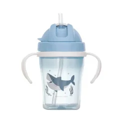 Stephen Joseph Sippy Cups para crianças com palha, tubarão Fashion