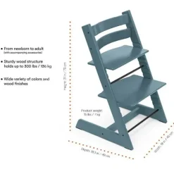 Stokke - Cadeira alta Tripp Trapp, Azul Fiorde Outlet