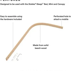 Stokke - Haste para cortinas Sleepi, natural Fashion
