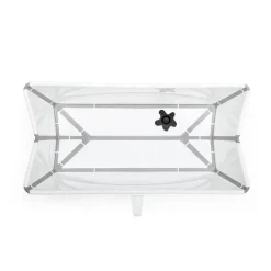 Stokke - Pacote de banho Flexi Banheira dobrável para bebê com suporte para recém-nascido, branco/cinza Hot