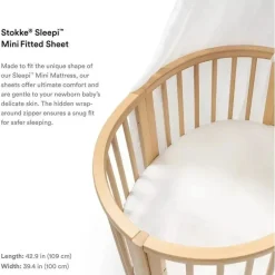 Stokke - Sleepi Mini lençol com elástico V3, branco Online