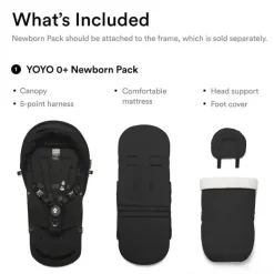 Stokke - Yoyo 0+ Newborn Pack, Black Fashion