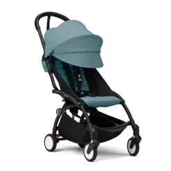 Stokke - Yoyo³ Carrinho de bebê com estrutura preta Pacote 6+, Aqua Hot