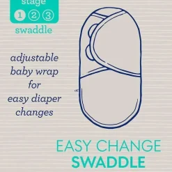 Summer Infant Luxe Easy Change 2 Pk Swaddle Água Indigo S/M Sale