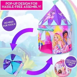 Sunny Days Entertainment,LLC Sunny Days - Barbie Pop Up Castle Dreamtopia Pink Princess Play Tenda Online